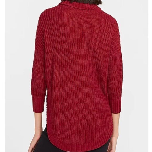 NWT Express Cowl Neck Cable Knit Circle Hem Sweater Cardigan winter $79 - Picture 2 of 2